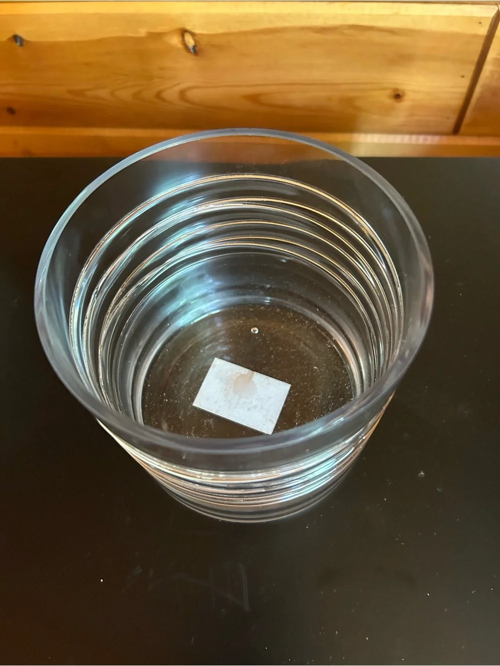Clear Glass Vasewrap Decorative Vase - Modern Ribbed Design